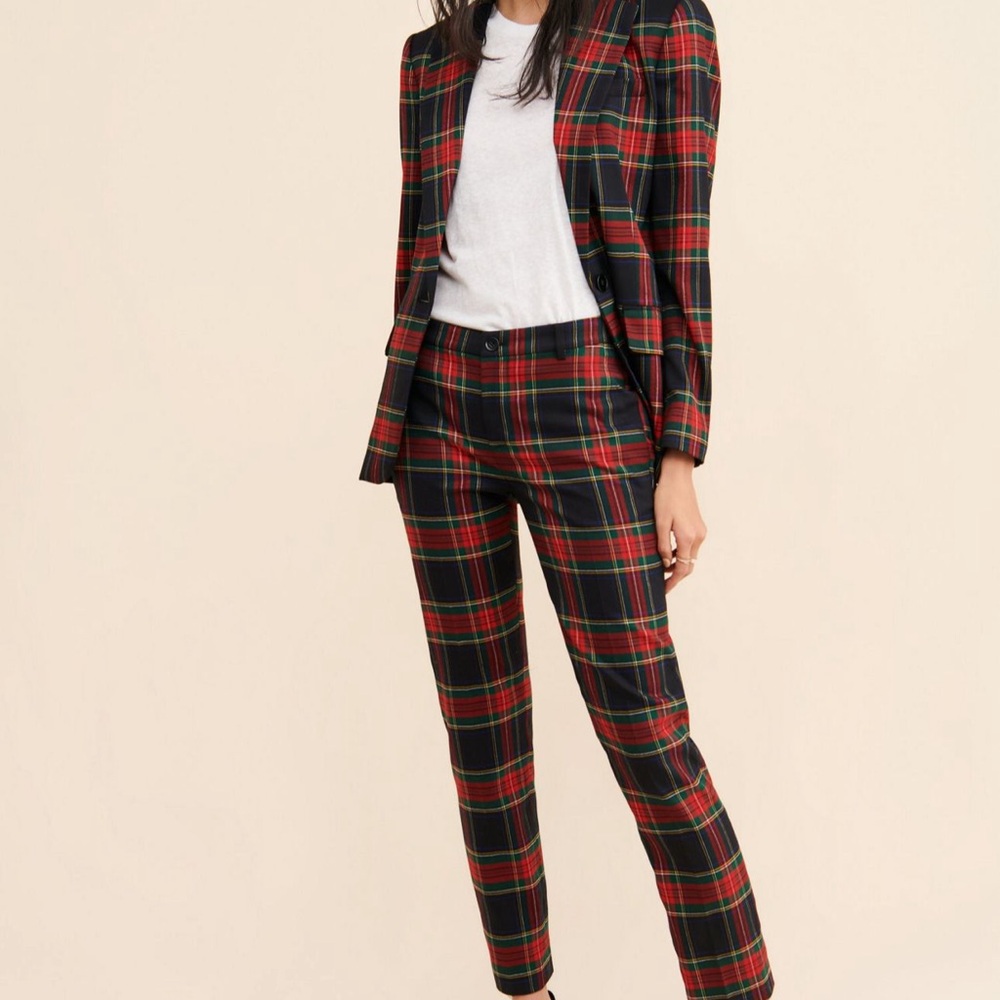 Ralph Lauren Red and Green Plaid Women's Pant (jacket not included)